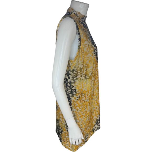 LOGO by Lori Goldstein Tie Dye Clip Jacquard Sleeveless Top Champagne Medium - Picture 10 of 14